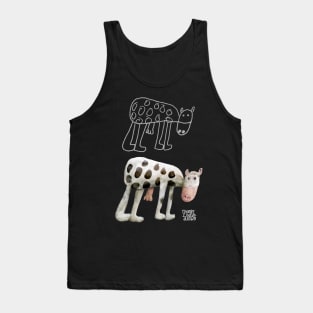 Cows Drawn and Real / Grey Outline Tank Top